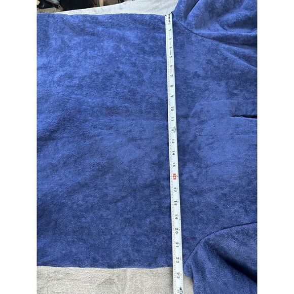 NWT S.E.A. NY Nautical Coverup Navy Blue with Fringe Hooded Large - Picture 6 of 9